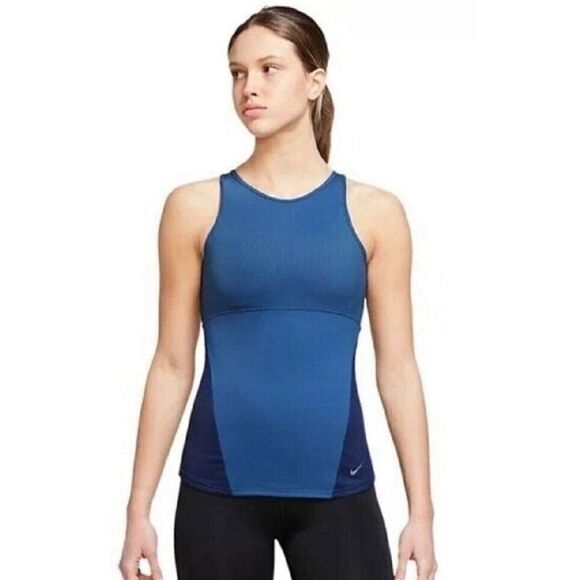 Nike DRI-FIT Yoga Women's Tank Top (Blue) Size XS nwt (3076) - Picture 2 of 6